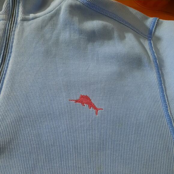 Tommy Bahama Mens Relax Tobago Bay Quarter Zip Blue Pullover Size Medium - Picture 4 of 7
